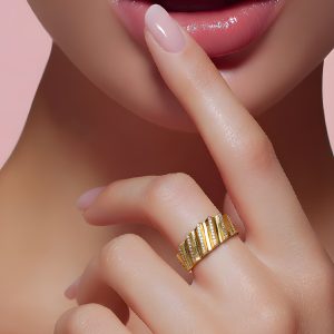 Linearis Altın Kadın Yüzük – 14 Ayar