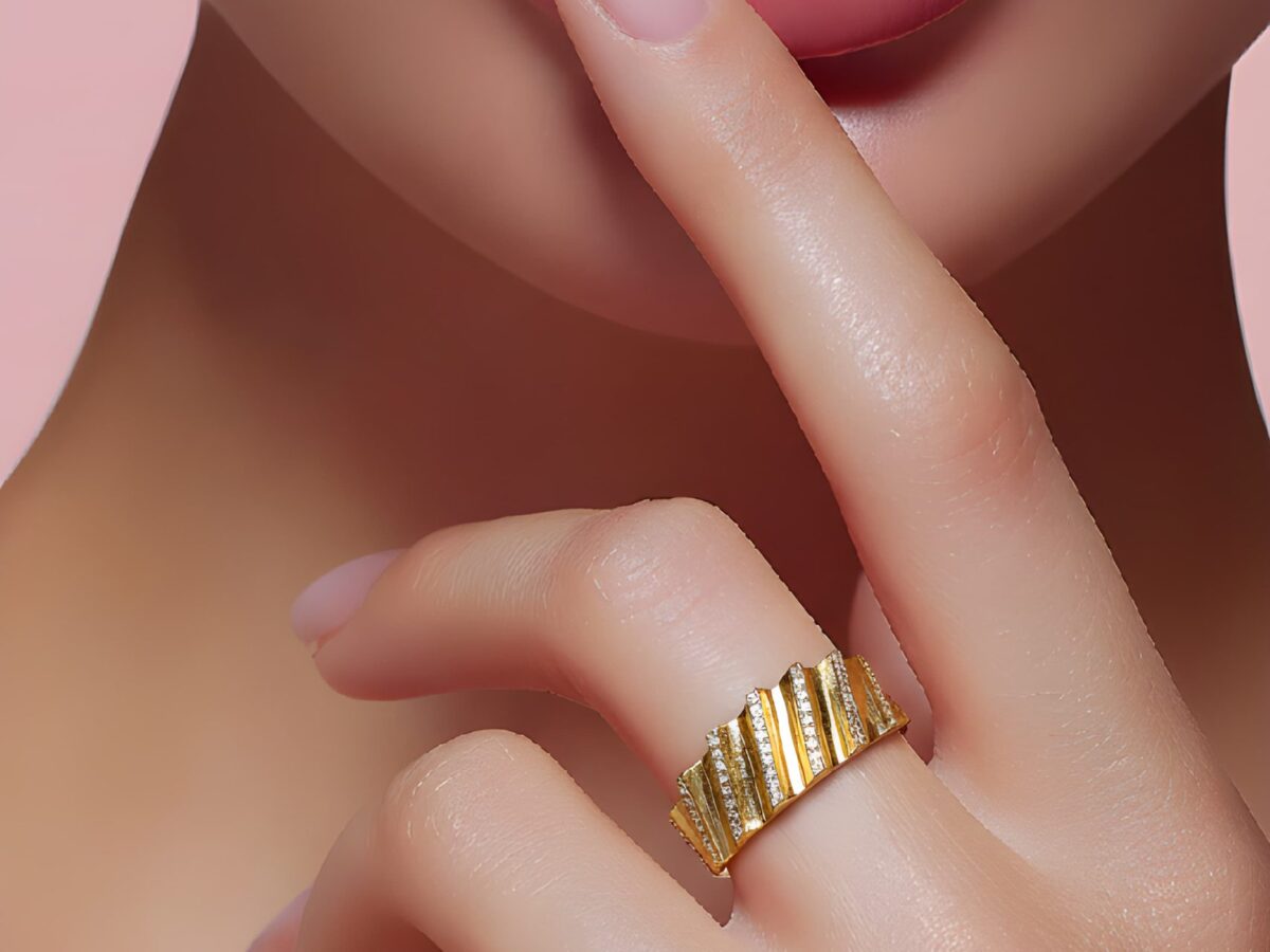 Linearis Altın Kadın Yüzük – 14 Ayar