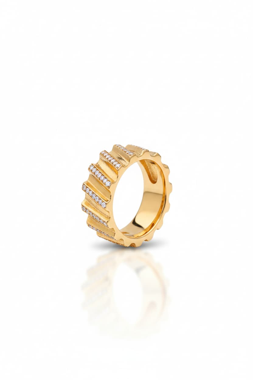 Linearis Altın Kadın Yüzük – 14 Ayar - Görsel 2