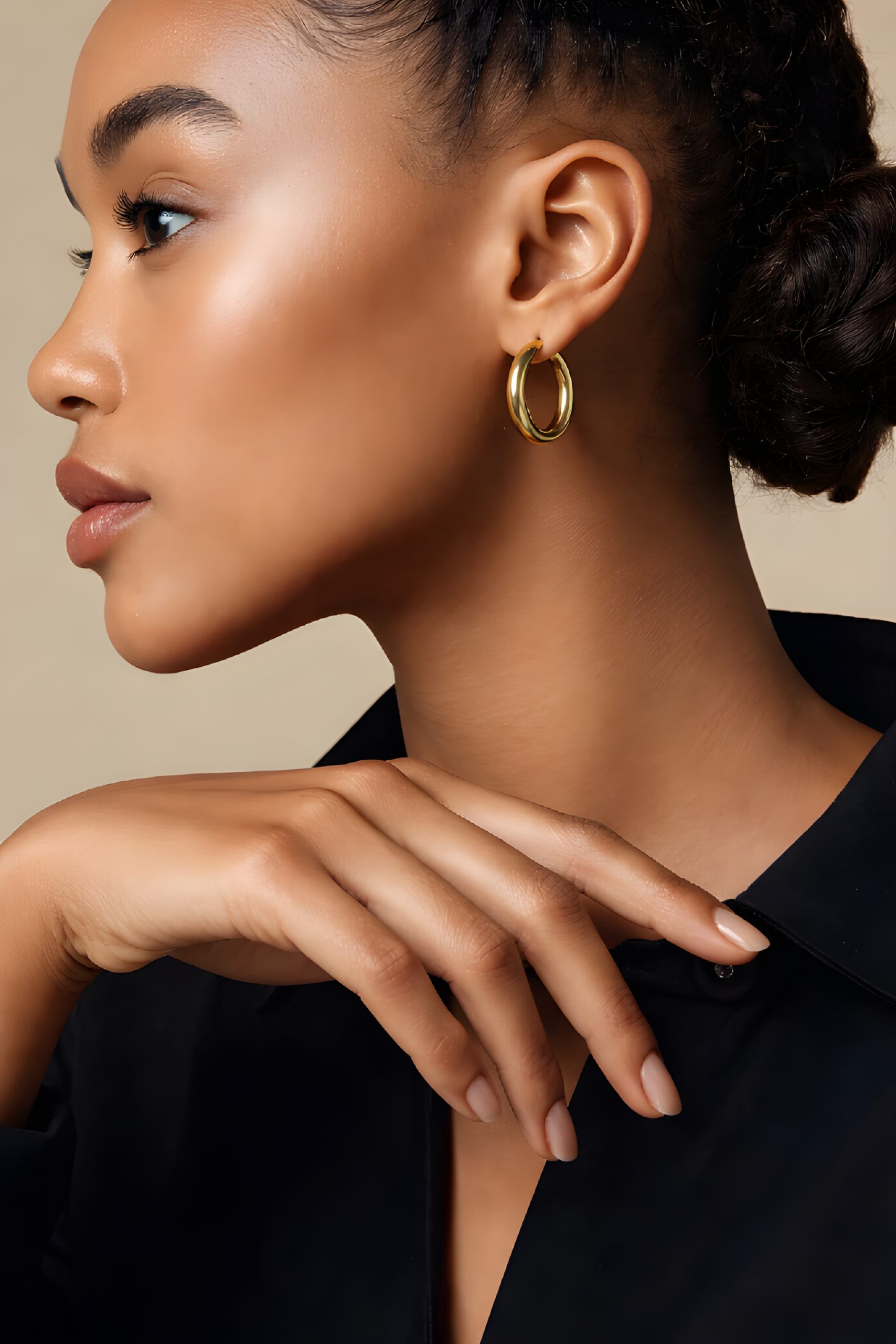 Essential Petite Kadın Altın Halka Kupe