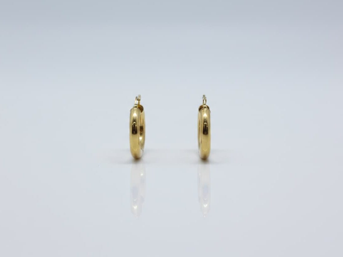 Essential Petite Kadın Altın Halka Küpe - Görsel 2