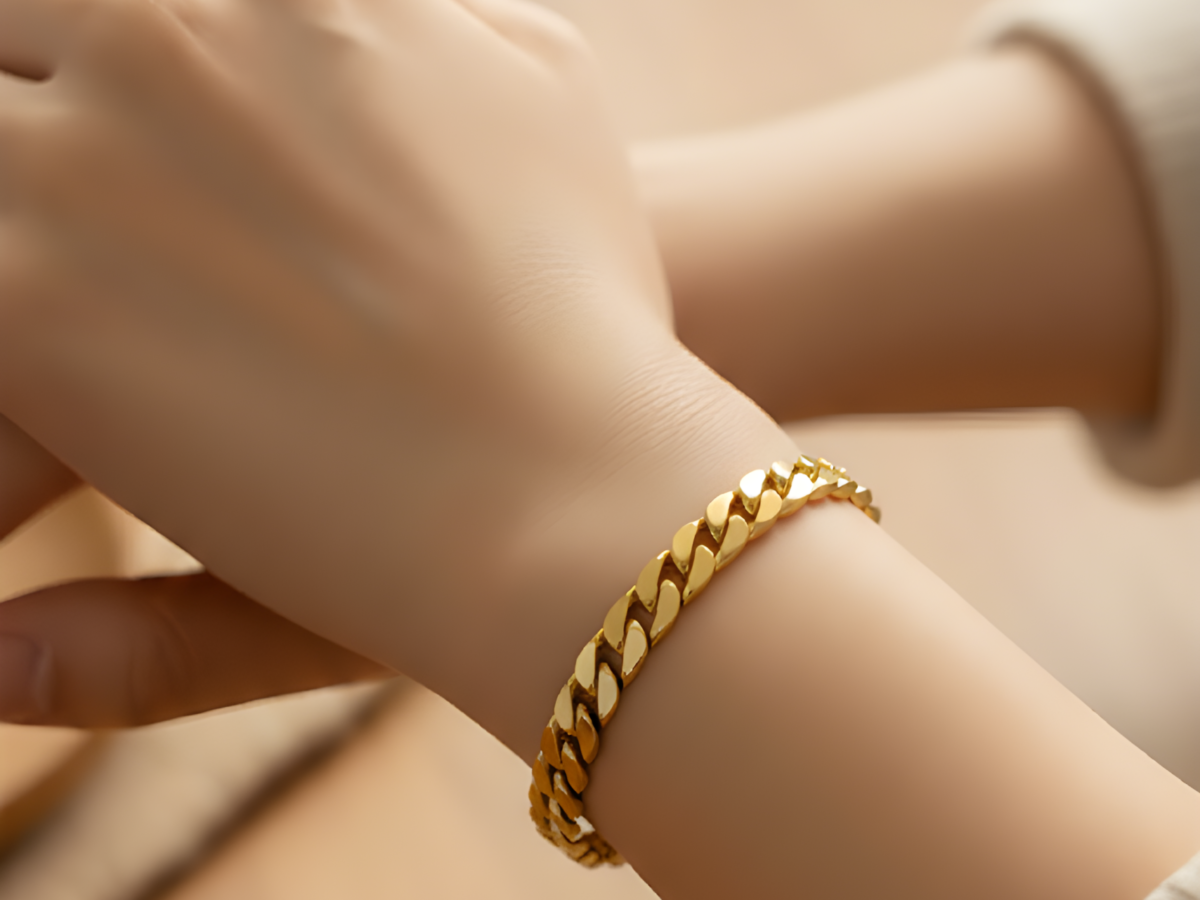 Solid Shine Kadın Altın Bileklik