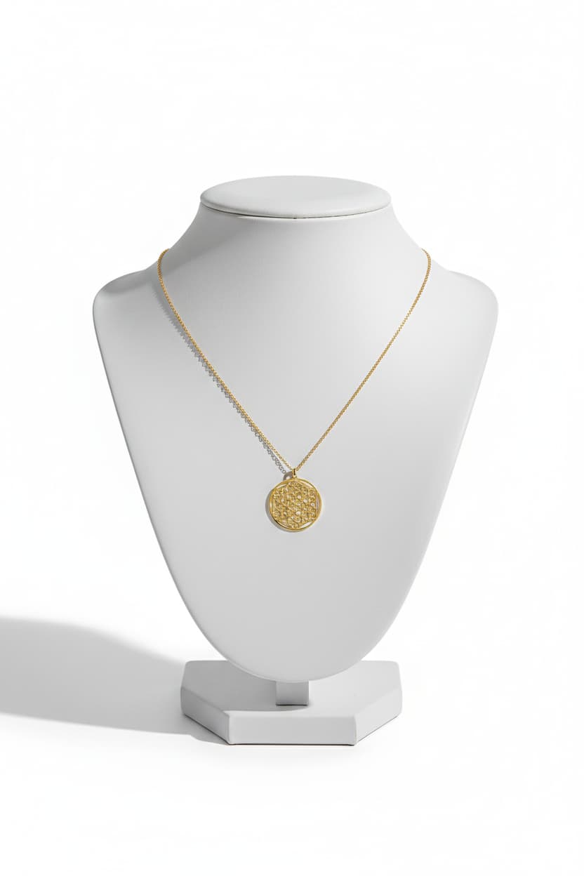 Yaşam Çiçeği Altın Kolye - Görsel 4