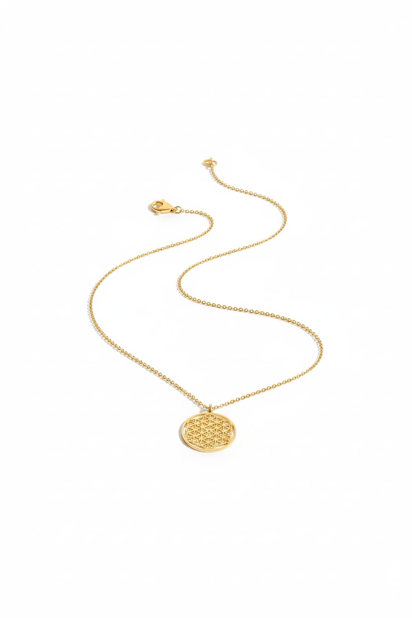 Yaşam Çiçeği Altın Kolye - Görsel 3