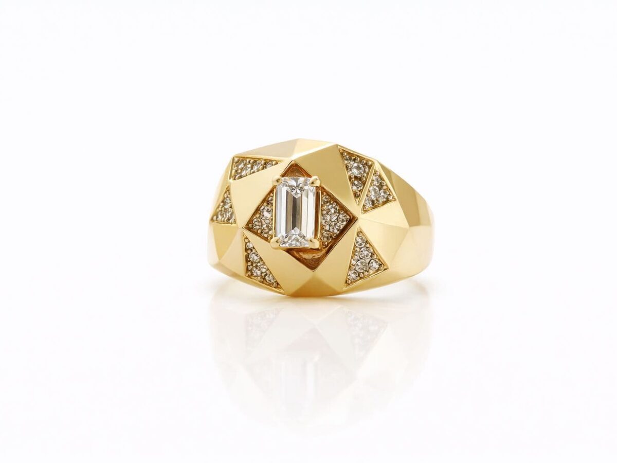 Zenith Taşlı Altın Yüzük