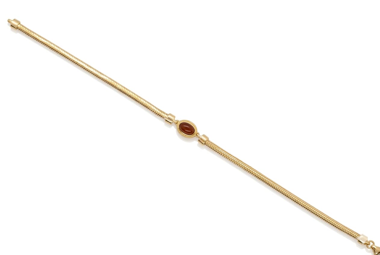 Aurora Cocoa Balıksırtı Kadın Altın Bileklik - Görsel 2