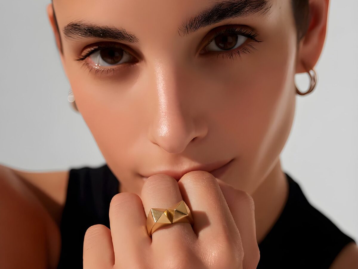 14 Ayar Kadın Zarif Altın Yüzük 3,33gr - Acris Sia Serisi |