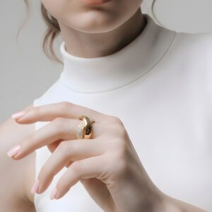 14 Ayar Altın Kadın Yüzük 3,81 gr - Aura