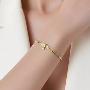 Wings of Luxe Kanat Altın Bileklik