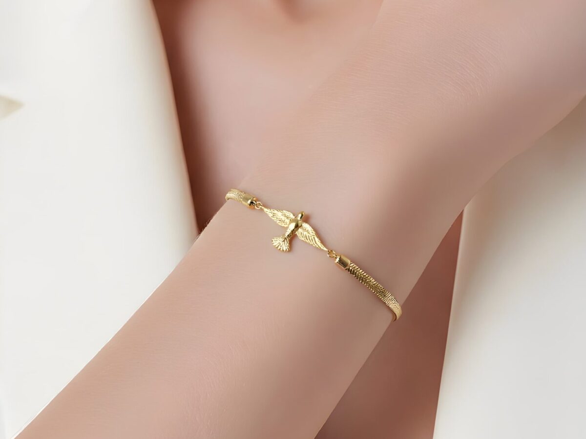 Wings of Luxe Kanat Altın Bileklik