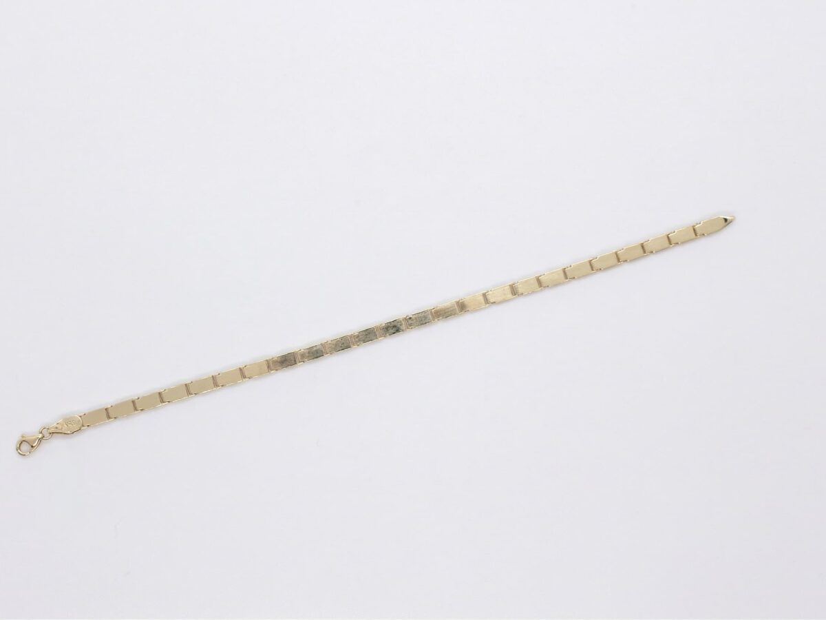 14 ayar sarı altın zincir bileklik bloc chain blok halka model 4.29 gr