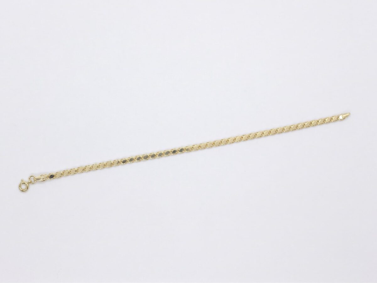 14 ayar altın pul bileklik lumin disc yassı pulcuk zincir 2.69 gr