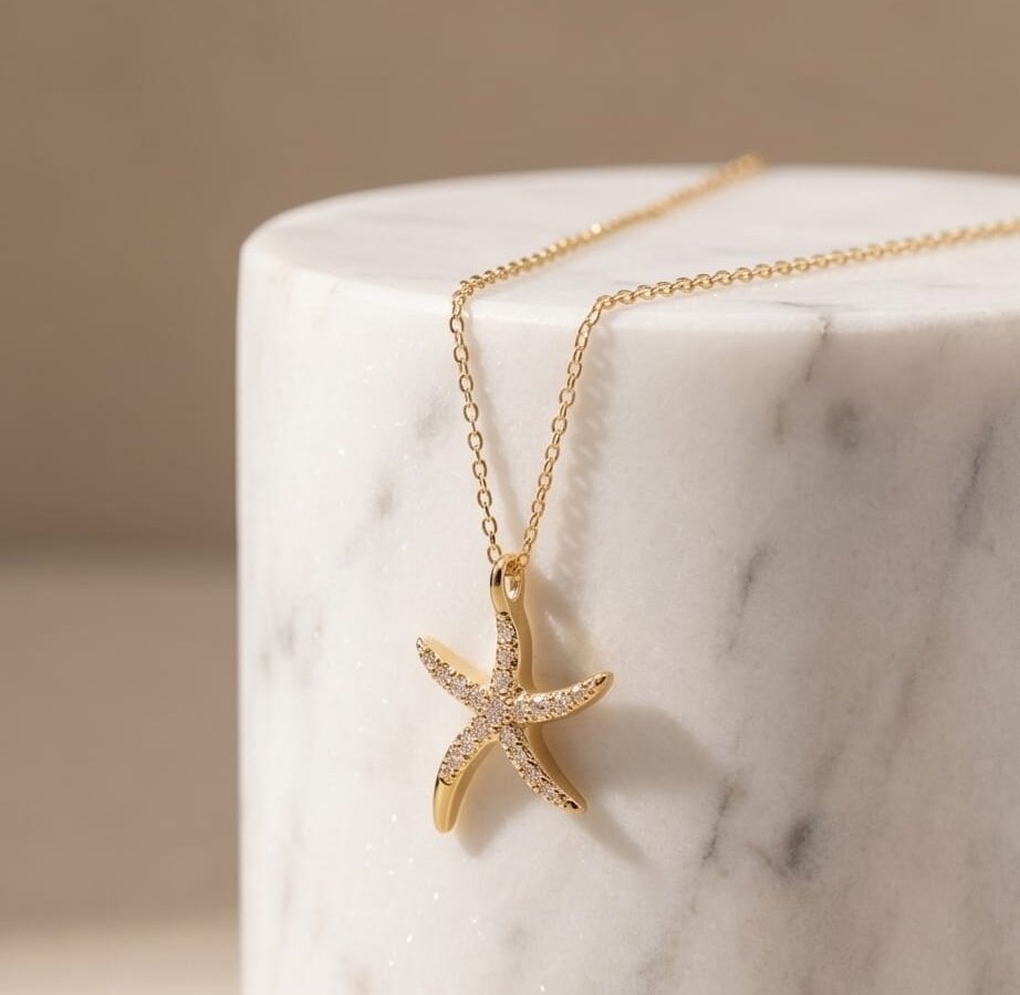 Marine Star - 14 Ayar Deniz Yıldızı Altın Kolye 1,48 gr