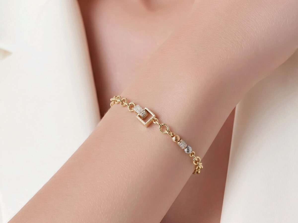 Muse Lock – 14 Ayar Kilit Motifli Dorica Altın Bileklik 5,62 gr
